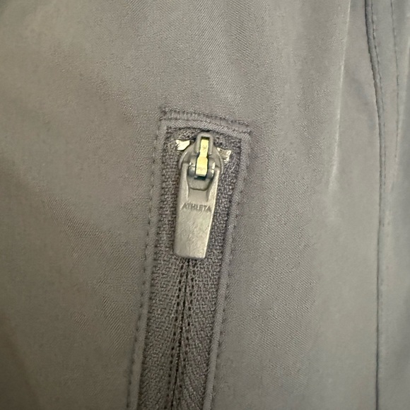 Athleta Jumper Women XL Iron Blue Sleeveless Unbound Jumpsuit Romper Zip Pockets - Picture 5 of 16